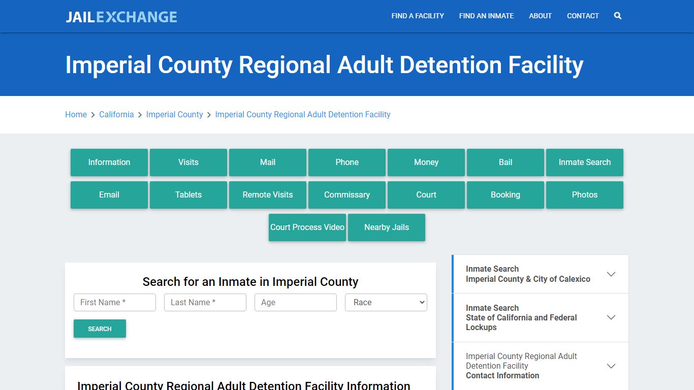 Imperial County Regional Adult Detention Facility - Jail Exchange