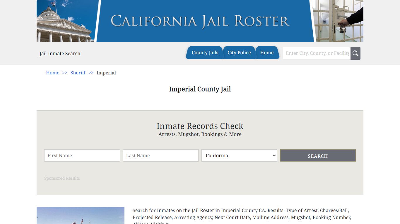 Imperial County Jail - Jail Roster Search